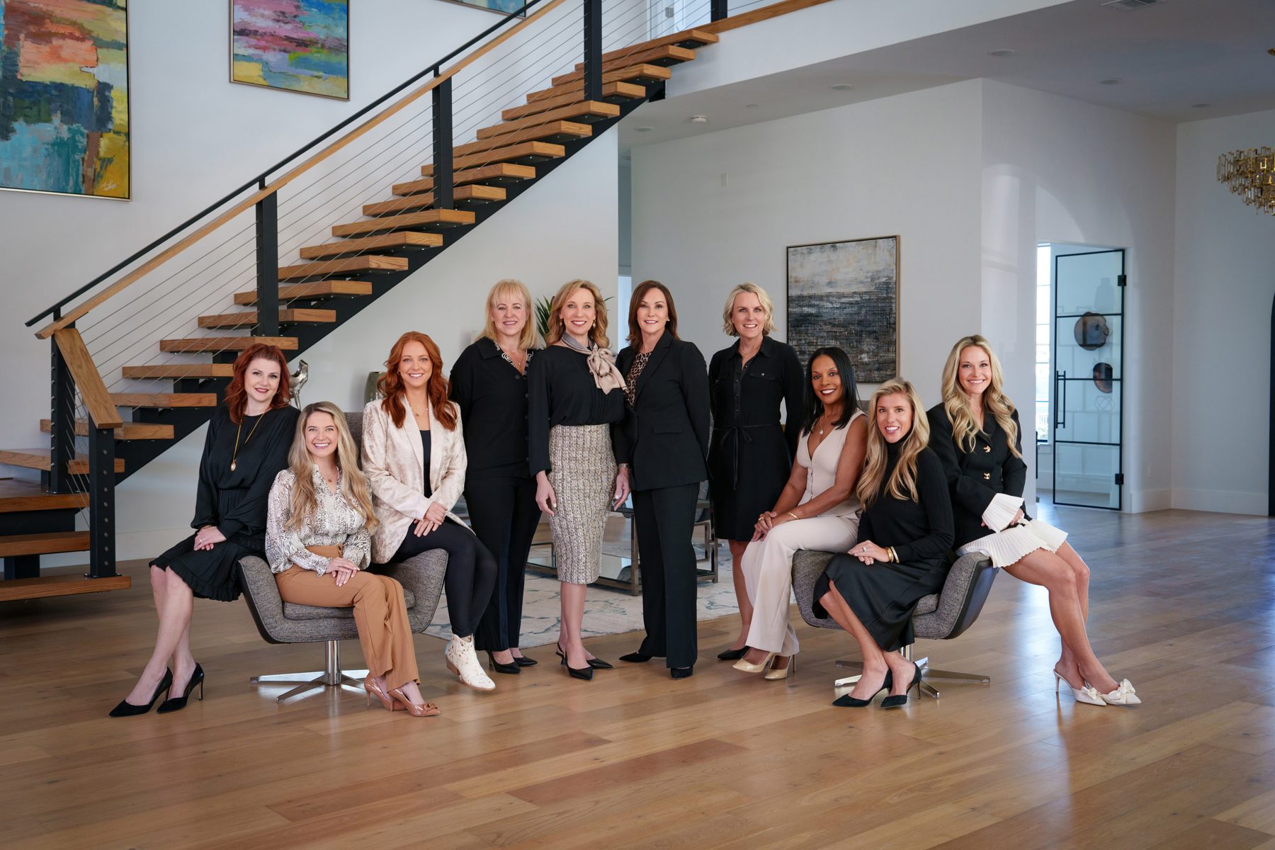 Group portrait of a team of professional women